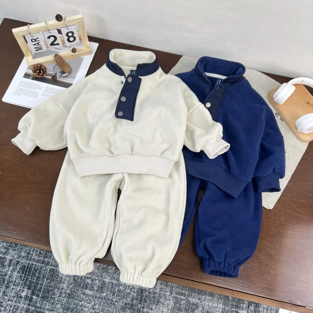 Conjunto de lana invierno niños – Sudadera y pants - imagen 3