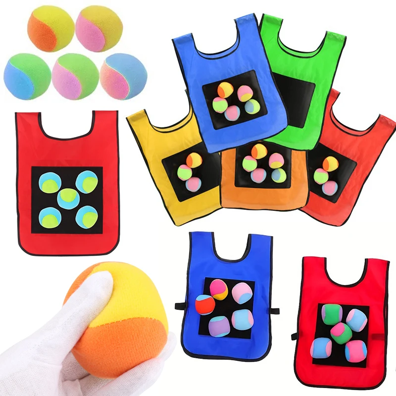 ZYF Chaleco infantil adhesivo con pelotas suaves para juegos - imagen 2