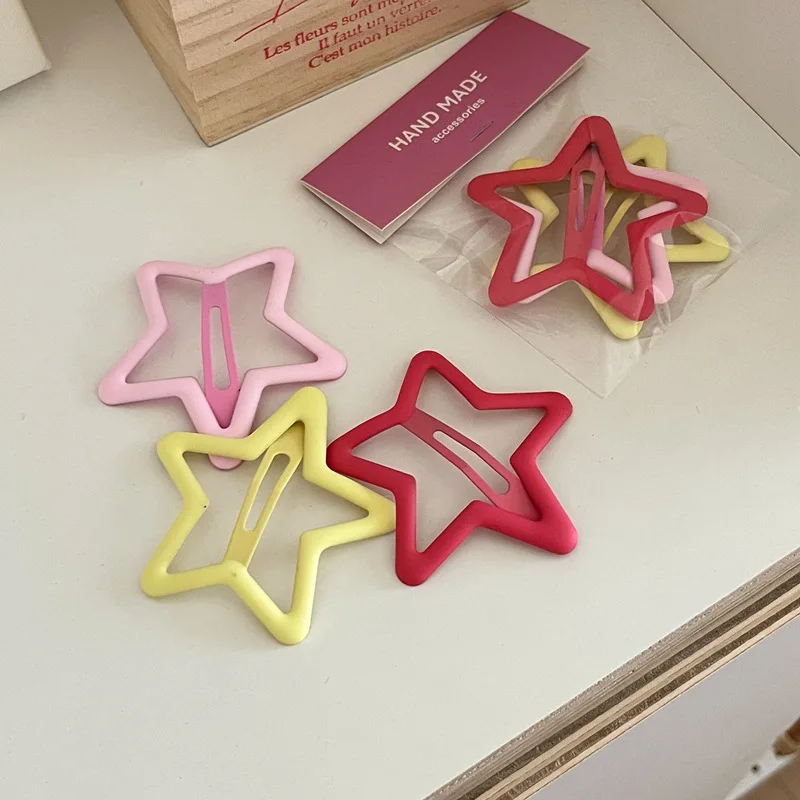 Pasadores para el cabello niña color caramelo estrella