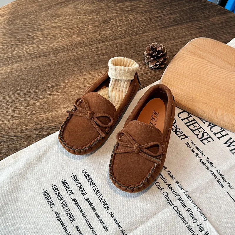Mocasines de ante para ninos y ninas - planos, comodos e informales - imagen 3