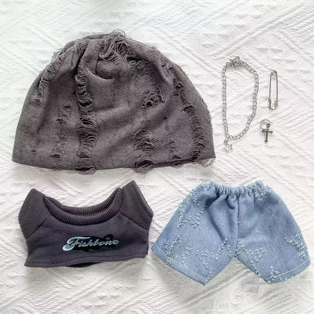 Idol sudadera con capucha y vaqueros urbanos de algodón para muñeca - imagen 5