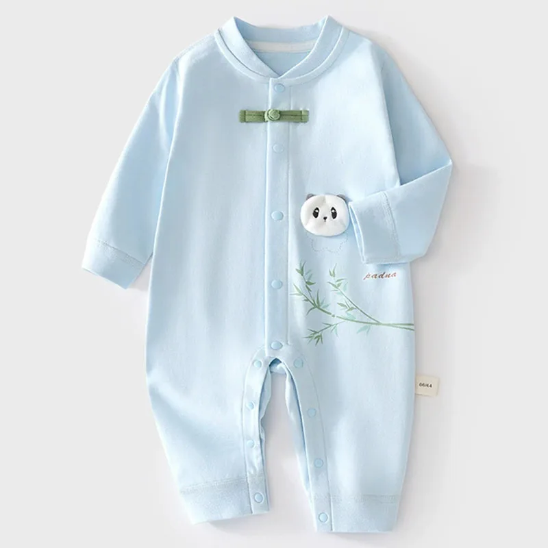 Mono de bebé con estampado panda lujoso para entretiempo - imagen 3