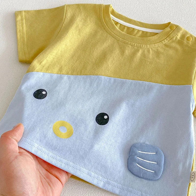 MILANCEL Conjunto verano bebé: camiseta animales y pantalón corto - imagen 2