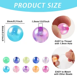 Cuentas acrílicas redondas de colores para manualidades infantiles
