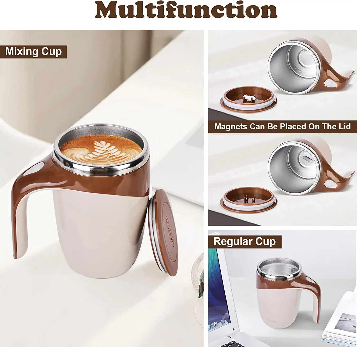 Vaso eléctrico mezclador de leche en acero inoxidable para bebés - imagen 3