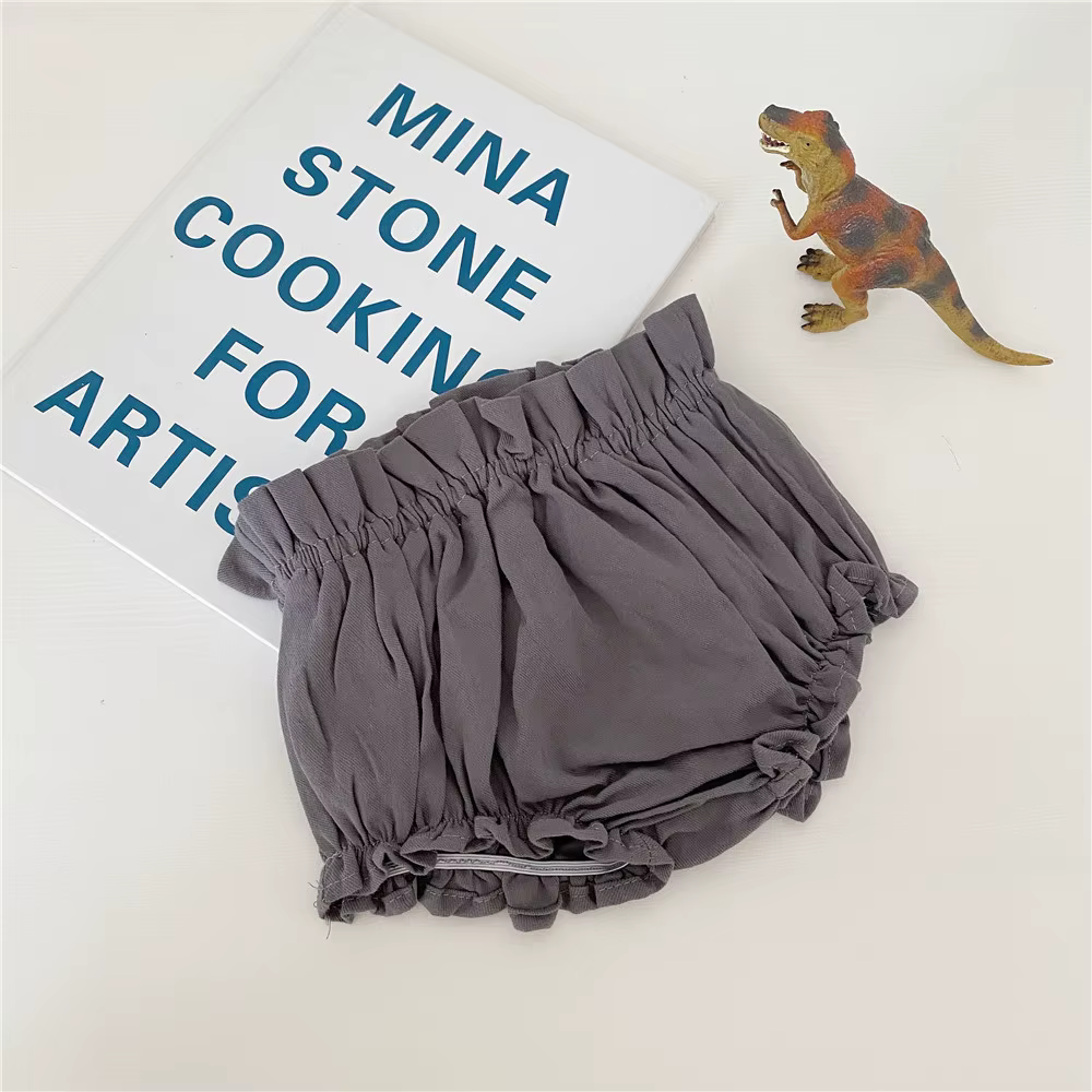 Pantalón bloomer de lino con volantes para bebé niña - imagen 4