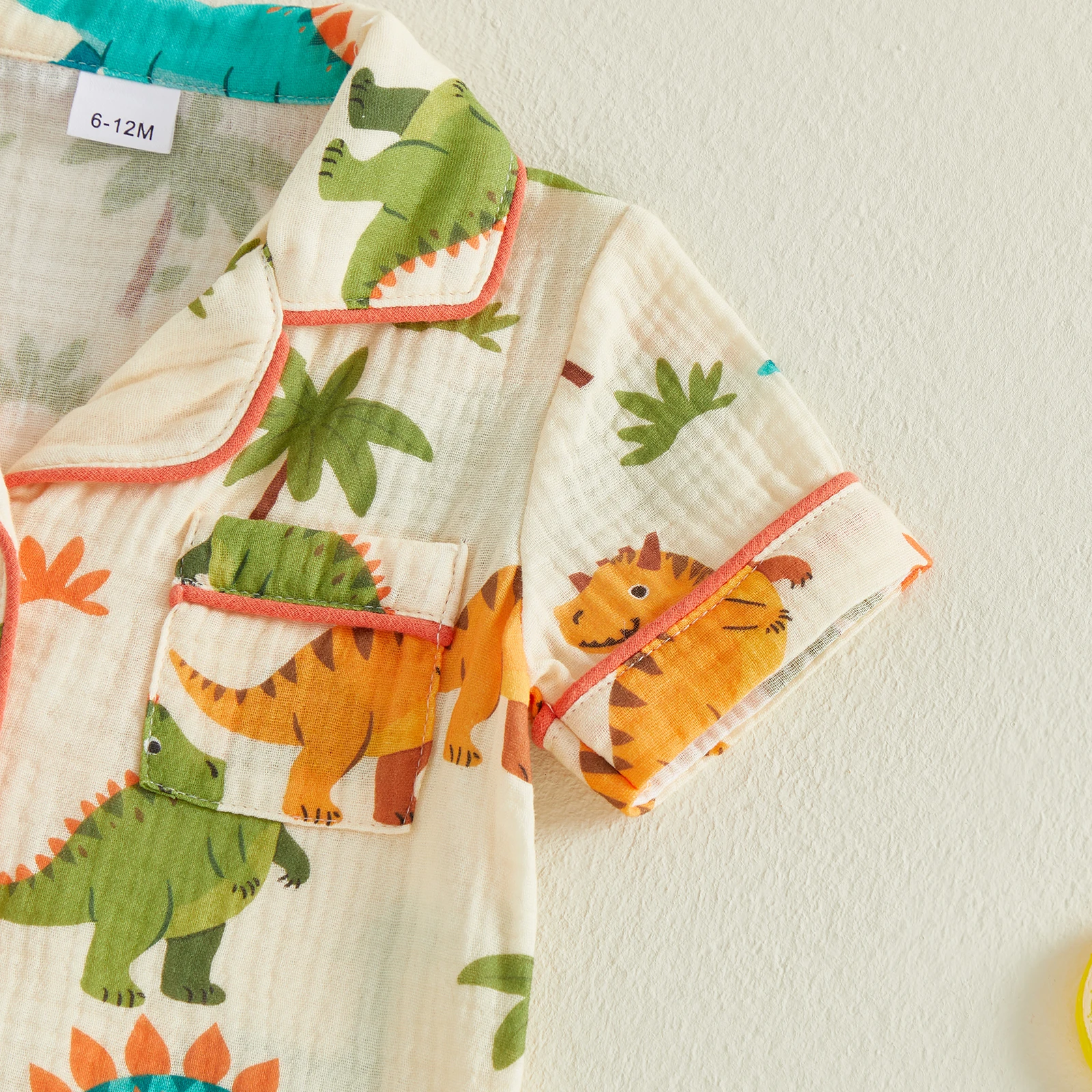 Conjunto de verano niño VISgogo camiseta dinosaurio y pantalón corto - imagen 2