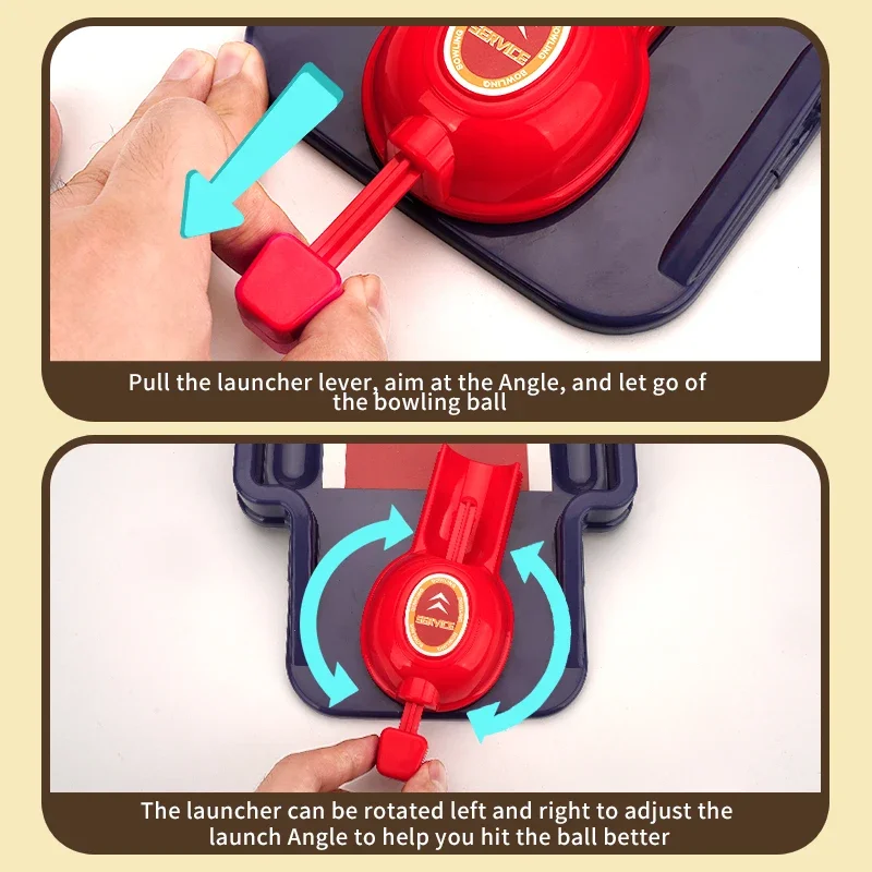 Juego de mesa de bolos y catapulta interactiva para niños - imagen 5