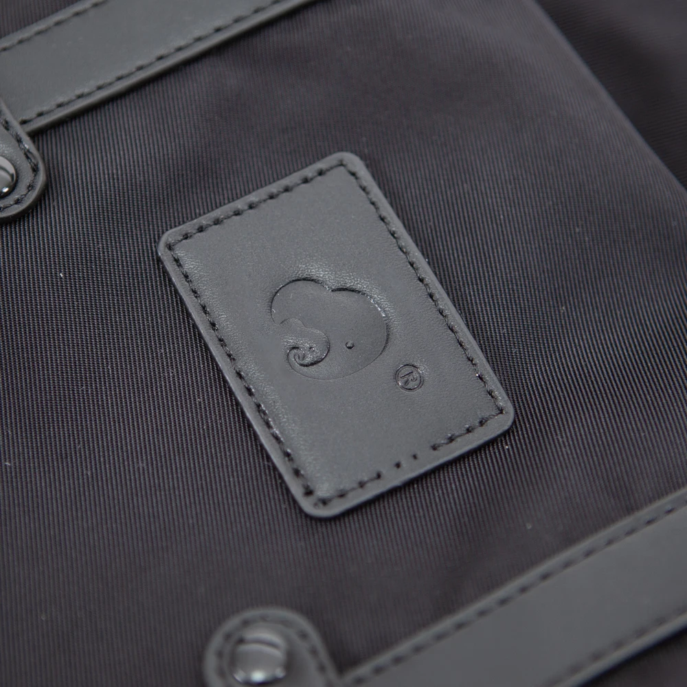 Bolsa para pañales impermeable para cochecito, gran capacidad negro