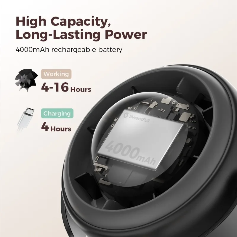 Ventilador portátil para cochecito y cuna con clip recargable - imagen 3