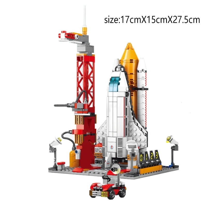 Set de construcción espacial con astronautas y cohete para niños - imagen 3