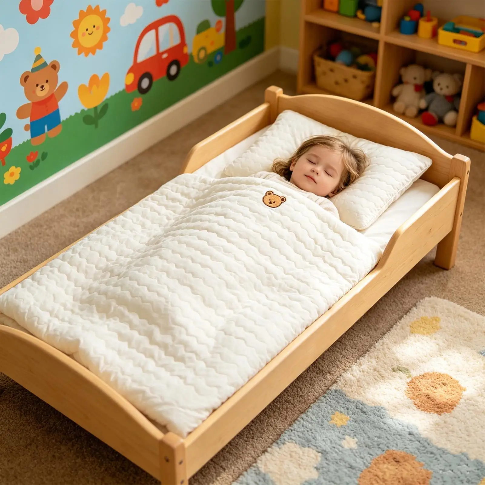Colchoneta suave y transpirable para siesta infantil