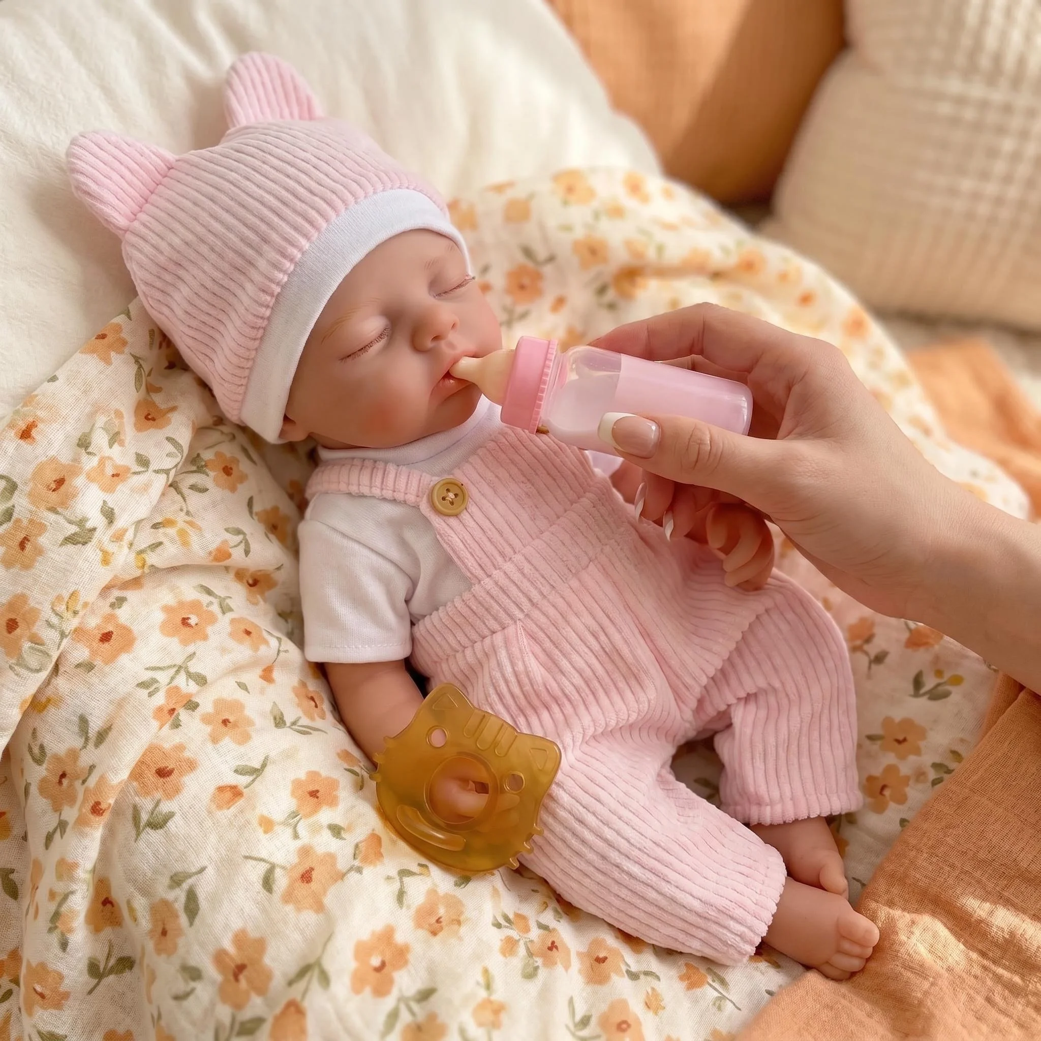 Muñeca reborn NPK bebé prematuro de ojos abiertos, realista - imagen 4