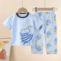 Conjunto playero de algodón para niño – Ropa de casa manga curta verano