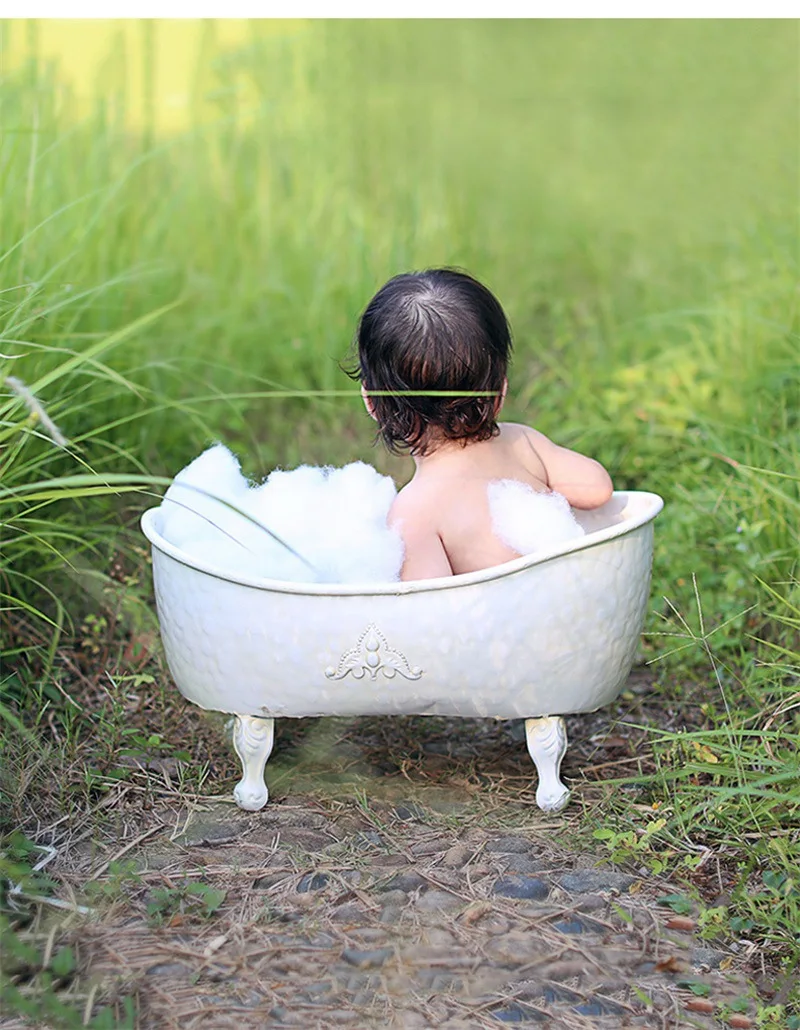 Bañera para bebé sesión fotográfica recién nacido - imagen 3