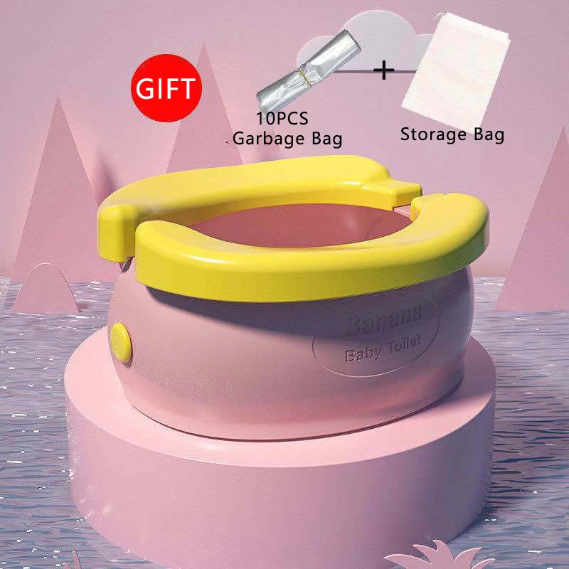 Orinal portable de viaje para niño con taburete pliable