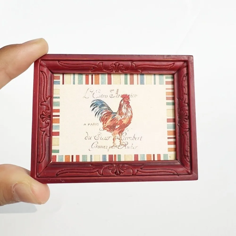 Decoración para casa de muñecas miniatura con mural pintado - imagen 4