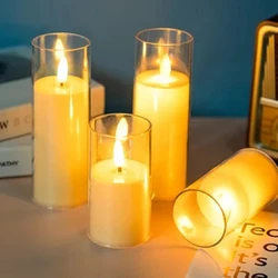Velas LED sin llama con efecto parpadeo decorativas eléctricas