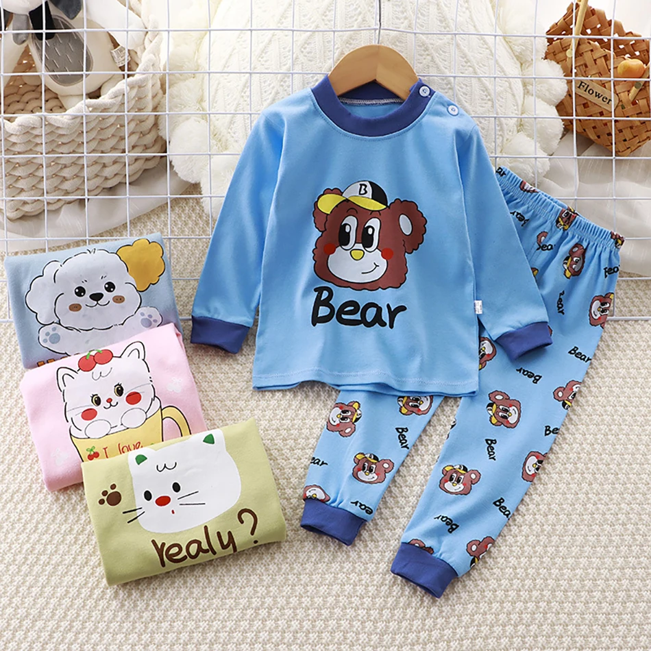 Pijamas infantil unisex – Estampado dinosaurios para primavera y otoño - imagen 2