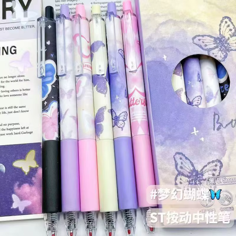 Bolígrafos gel mariposa kawaii 0,5 mm tinta negra - imagen 4
