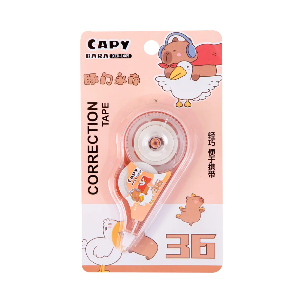 Cinta correctora blanca con diseño de capibara para papel - imagen 3