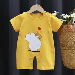 Pelele de algodón transpirable con dibujo para bebés y gateo