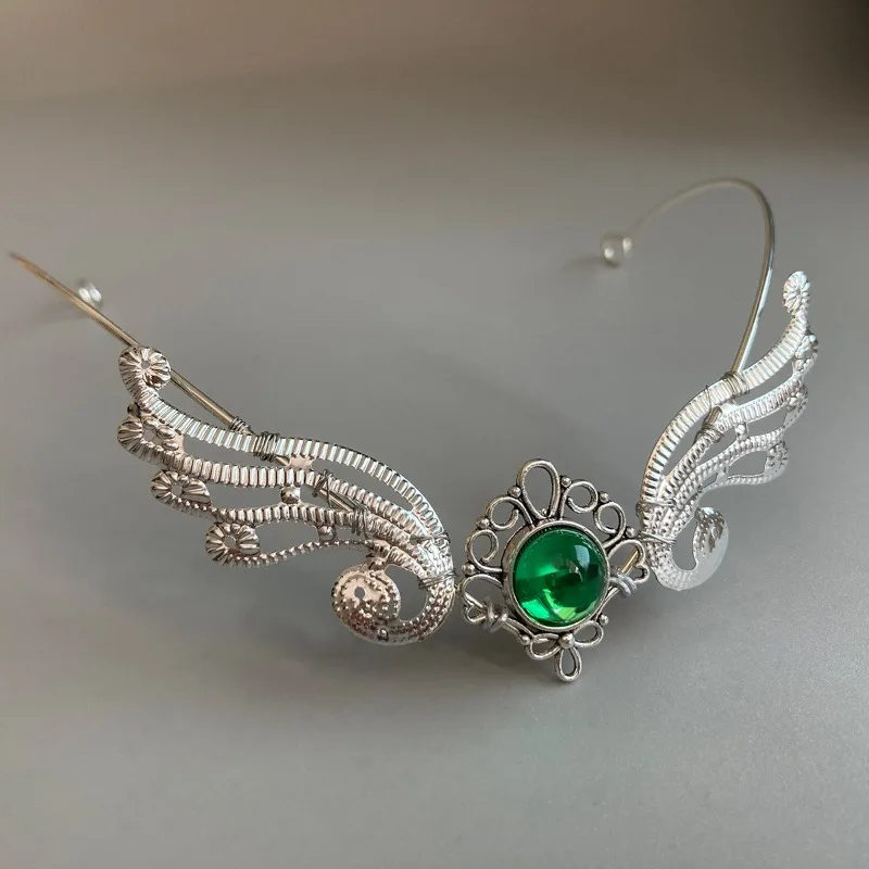 Circlet Flora tiara de hada con luna brillante para niña