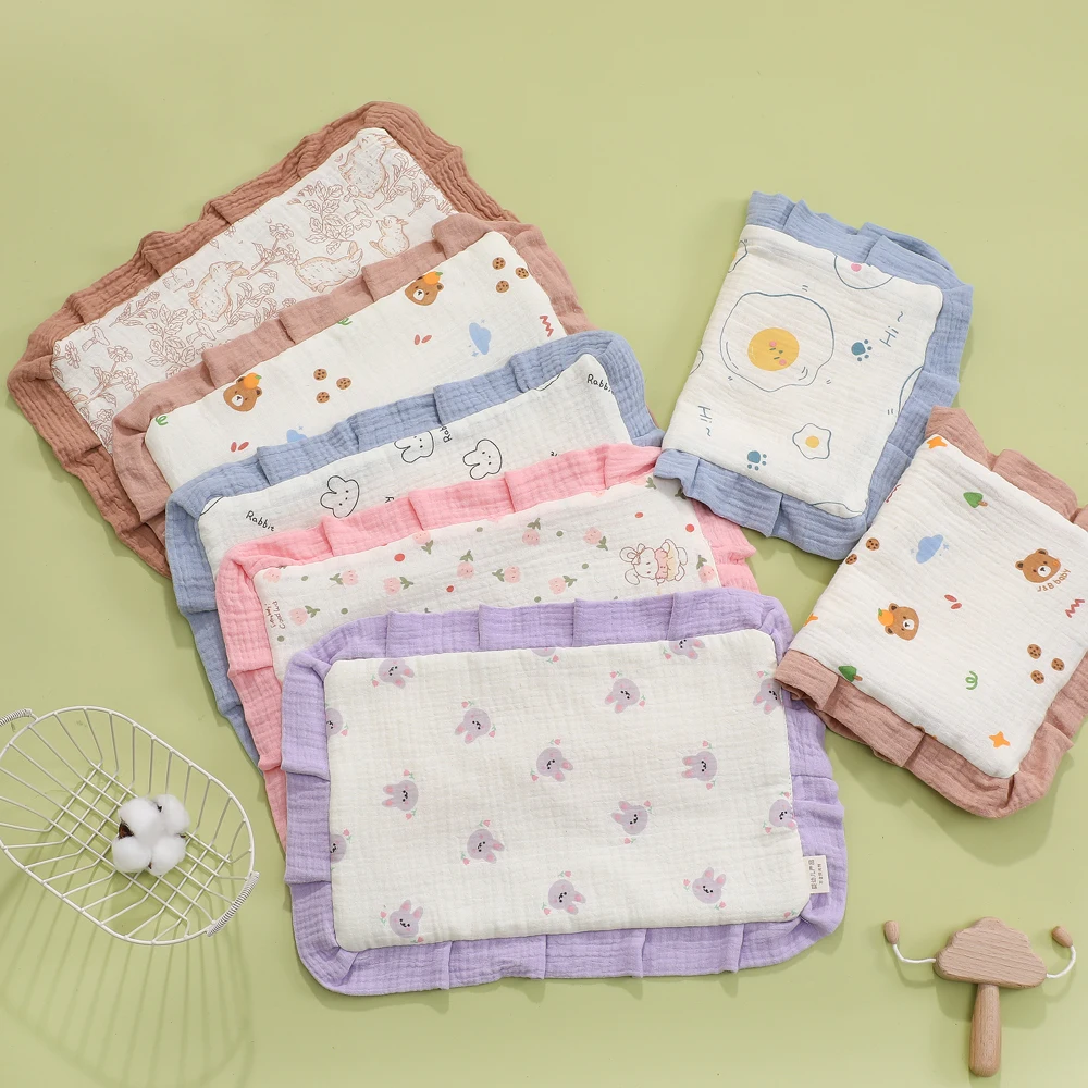 Almohada plana para bebé recién nacido – cojín de algodón con estampado - imagen 3