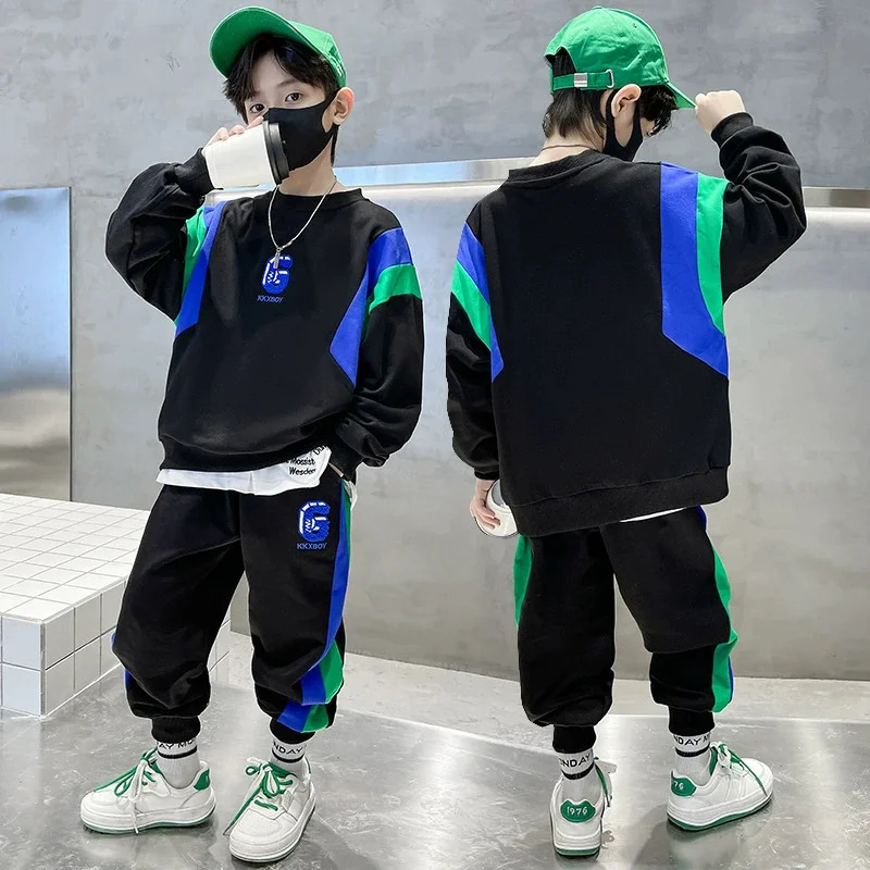 Conjunto de sudadera infantil holgado con letras otoñales - imagen 4