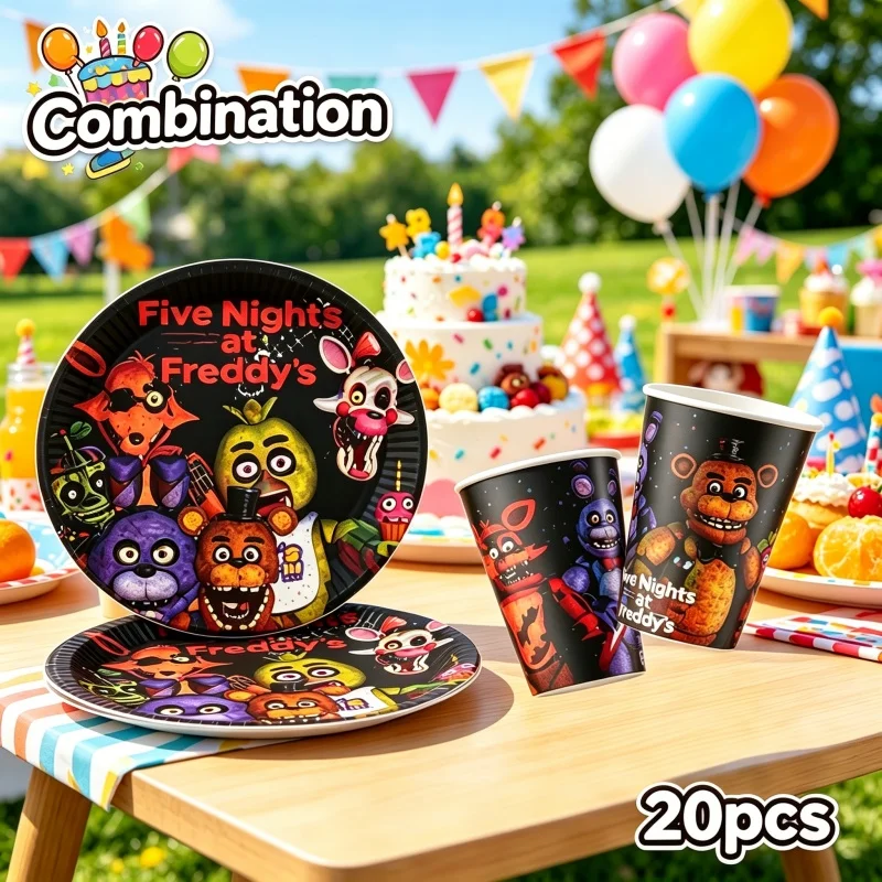 Five Nights at Freddy's vajilla desechable para cumpleaños – Fiesta
