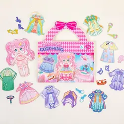 Libro de pegatinas 3D de dibujos animados con paisajes antiguos