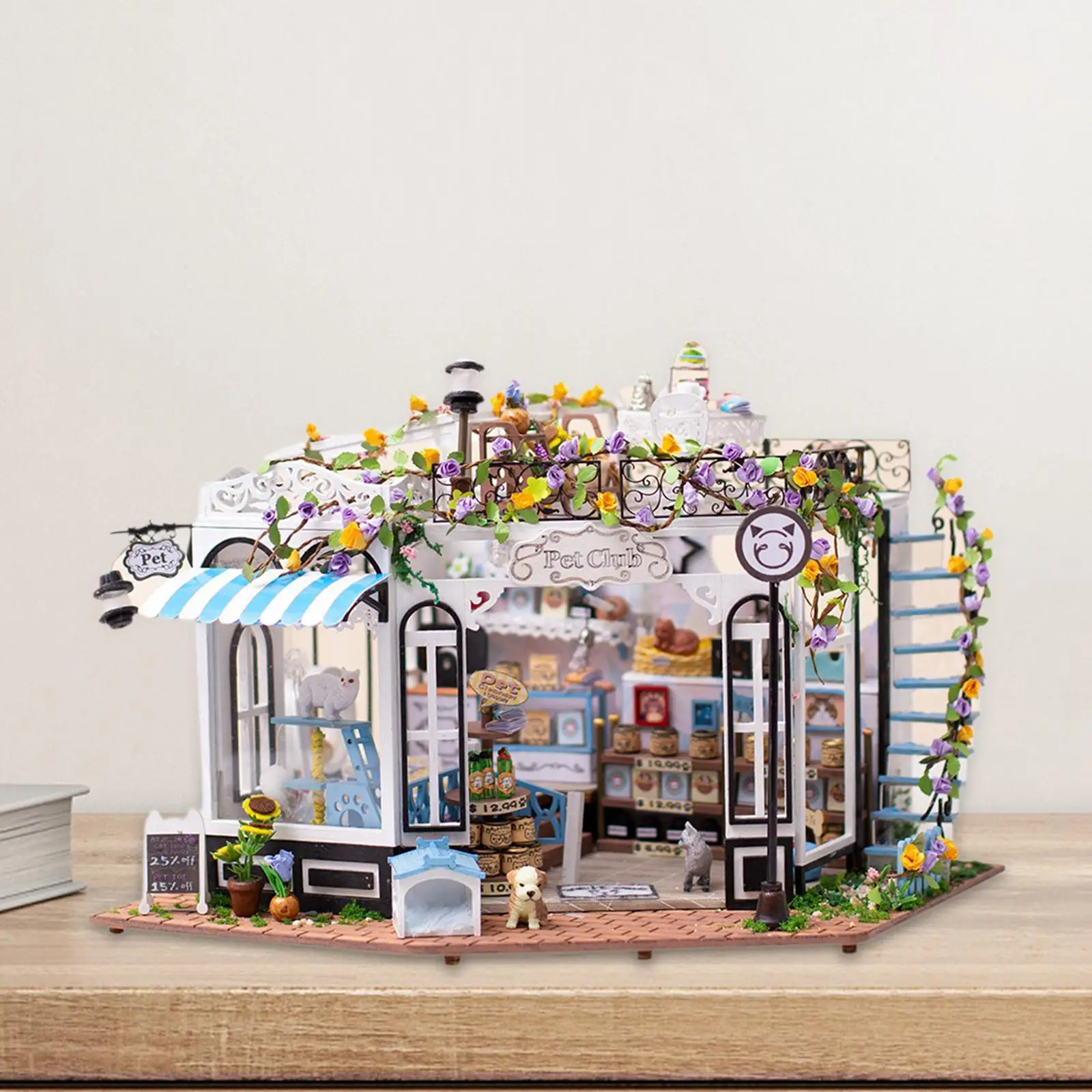 Casa de muñecas de madera en miniatura para manualidades - imagen 2