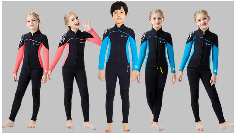 Traje de neopreno dos piezas para niños en actividades acuáticas