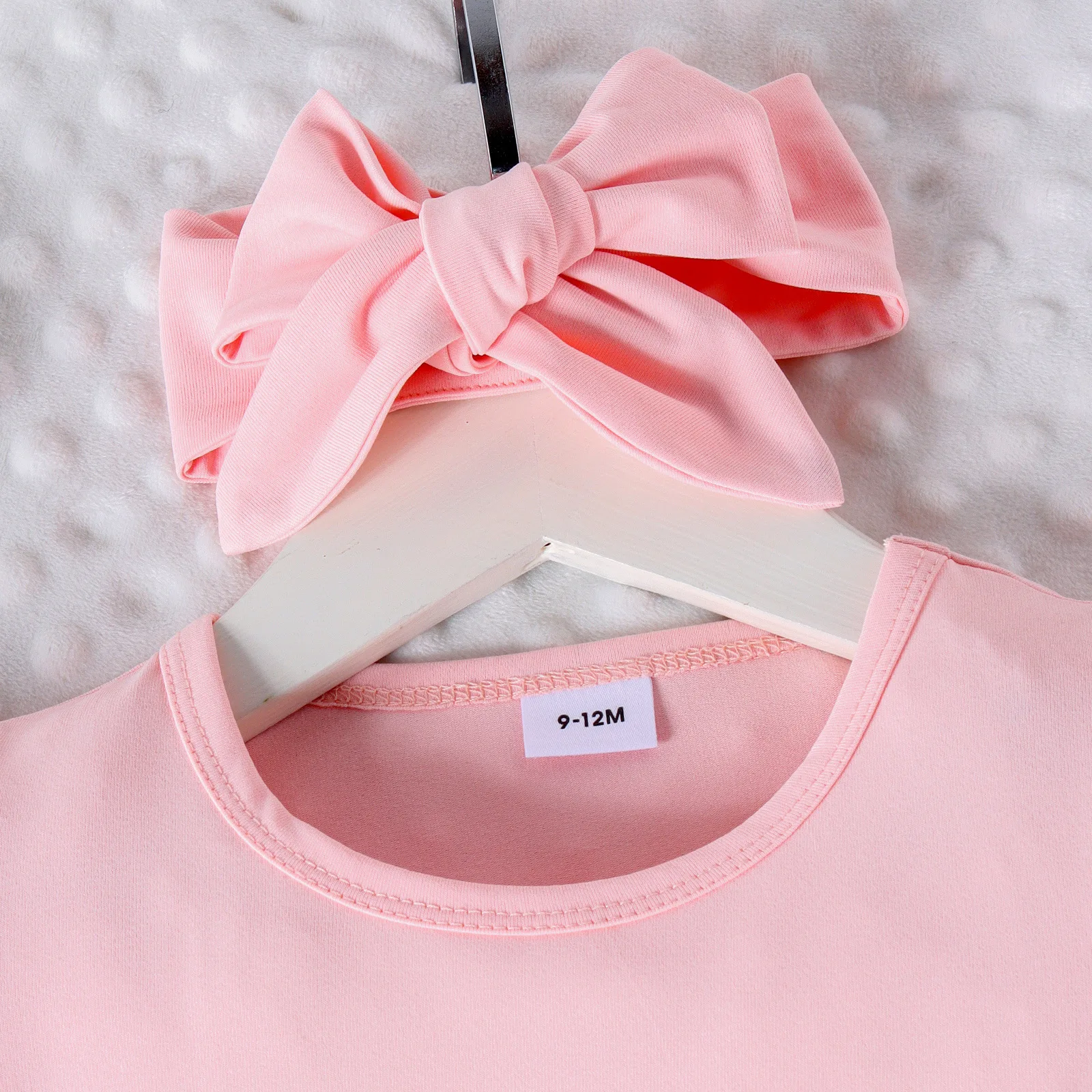 Conjunto de bebé vaquero floral de verano con diadema - imagen 2