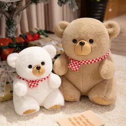 Oso de peluche suave con bufanda, regalo cumpleaños