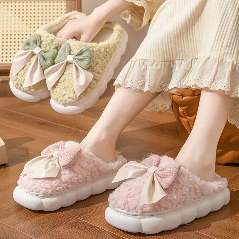 Zapatillas de felpa antideslizantes para niños con suela gruesa