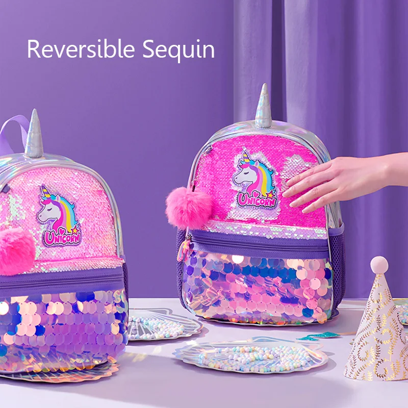 Sunveno mochila infantil unicornio lentejuelas reversibles - imagen 4