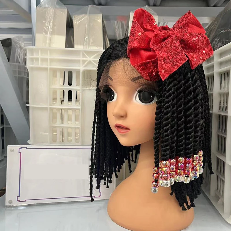 Lazos de Navidad para niña con lentejuelas, cuentas y trenzas - imagen 3