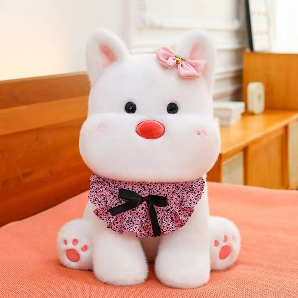 Peluche West Highland Terrier blanco de material suave sentado - imagen 2