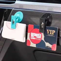 Soporte tarjetas de aparcamiento con ventosa y clip para coche
