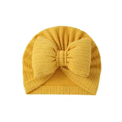 Gorro de punto con lazo para bebé recién nacido