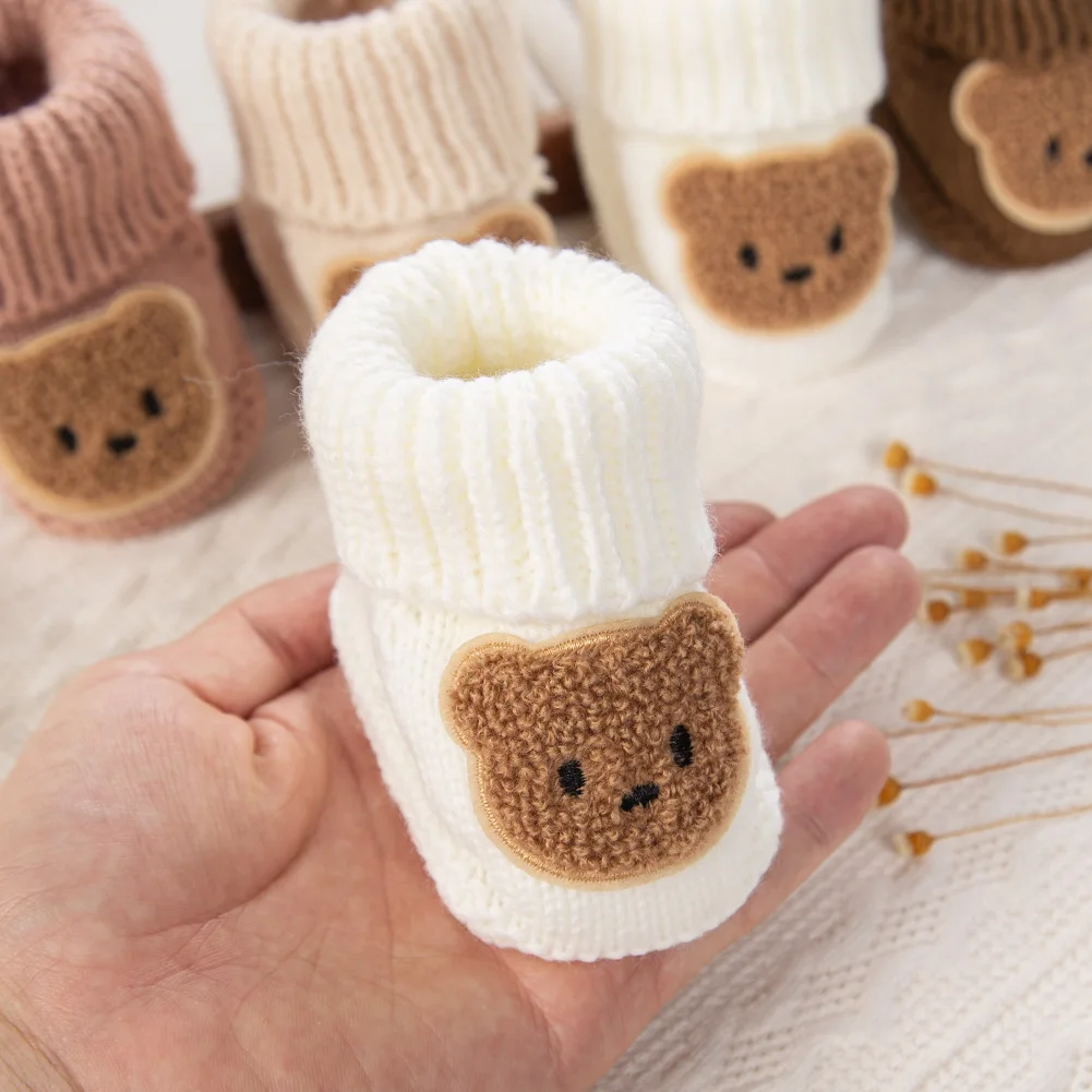 Calcetines de oso para bebé - Tejiditos para otoño e invierno