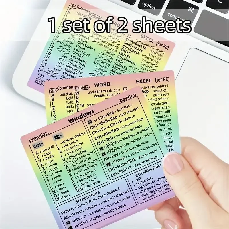 Pegatinas de atajos para teclado portátil – Guía impermeable - imagen 4