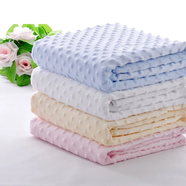 Manta 3D Minky Dot para bebé supersuave sherpa