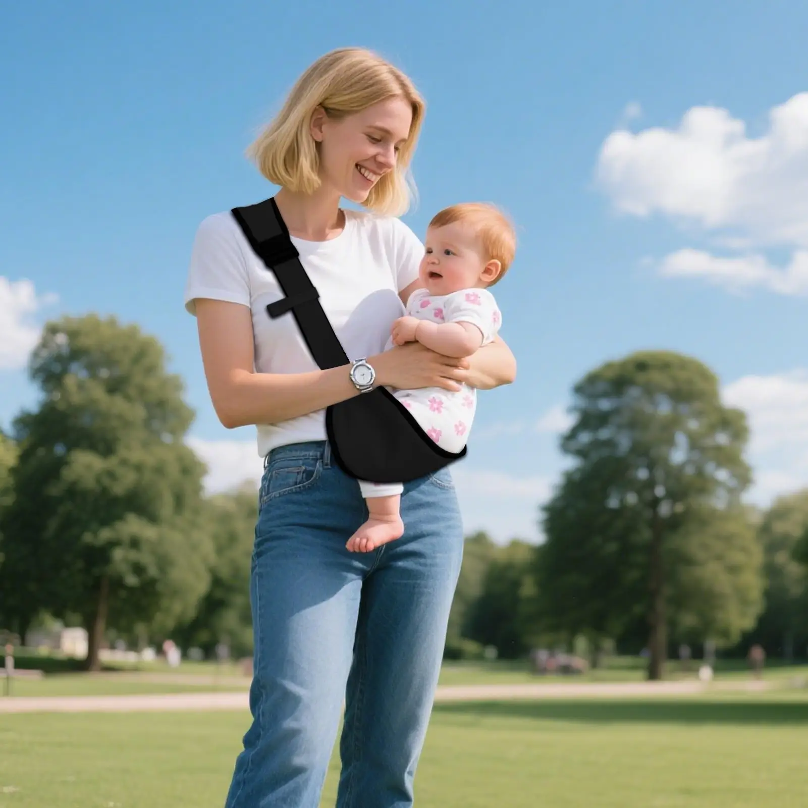 Portabebés lateral ergonómico para paseos, senderismo y camping - imagen 3