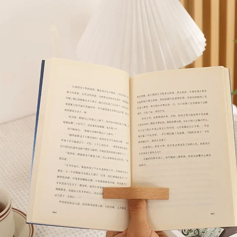 Marcapáginas de pulgar de madera para leer con una mano - imagen 5