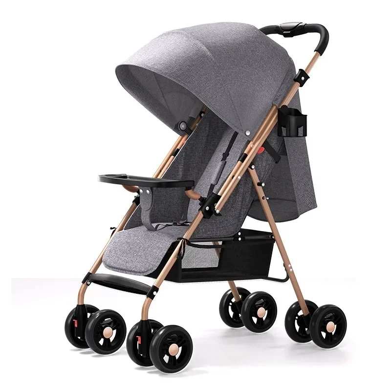 Carrito de bebé bidireccional plegable con asiento reversible - imagen 5