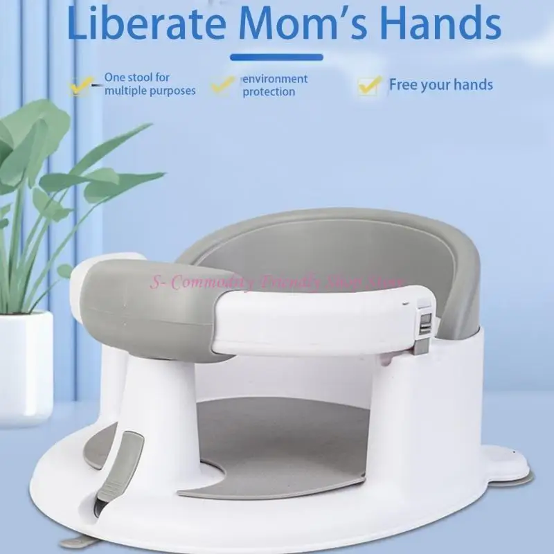 Silla de baño asistida con barandilla envolvente