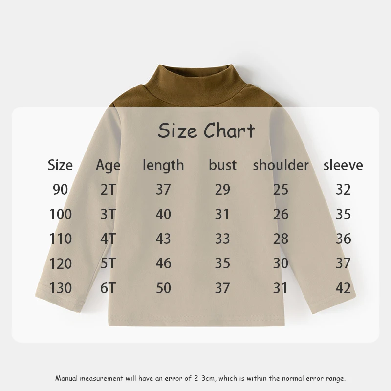 Camiseta interior infantil con cuello alto