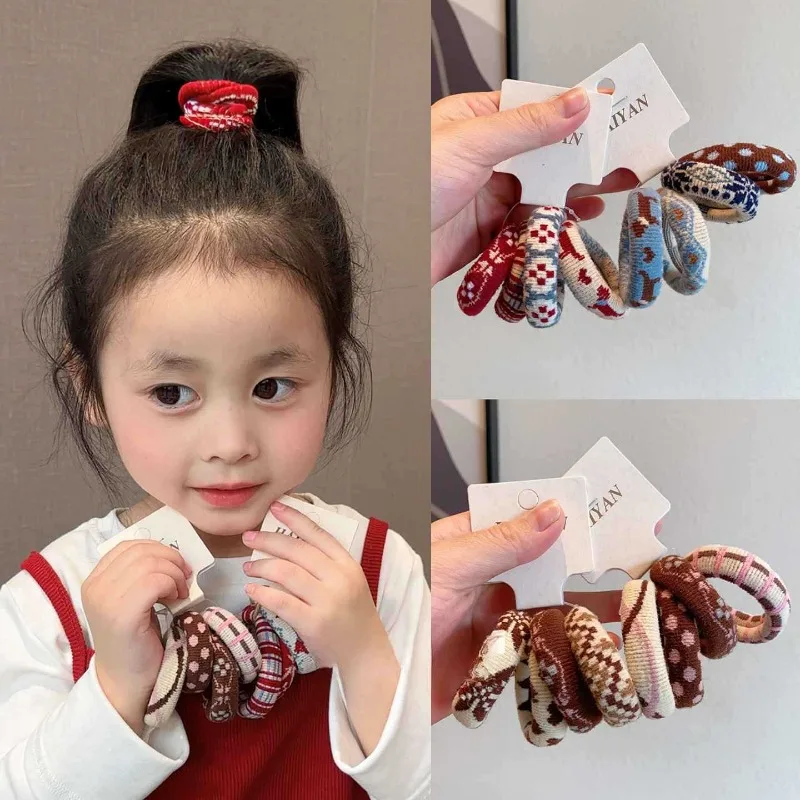Lazos para el pelo de invierno infantiles estilo coreano, coleteros - imagen 3